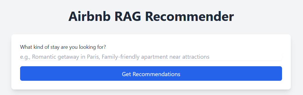 AirBNB RAG Recommender